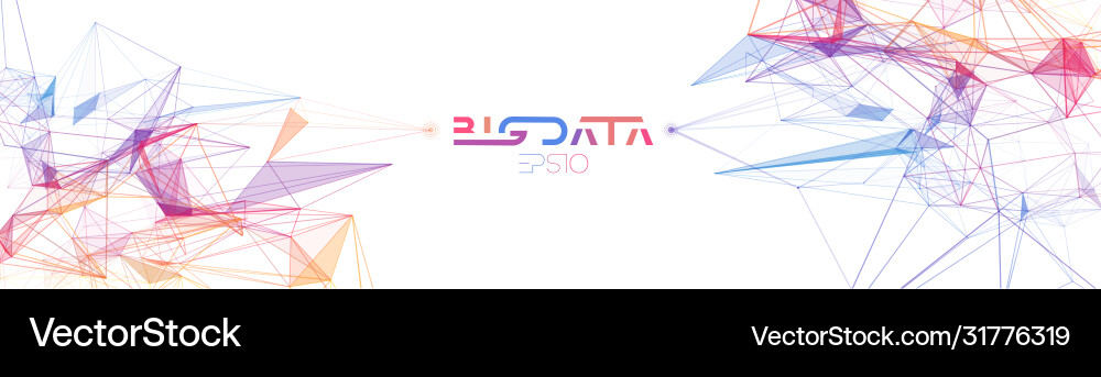 Big data web banner with colorful triangle Big data web banner with colorful triangle vector image