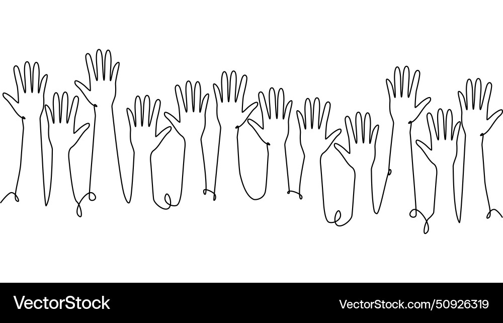 Continuous single line drawing of a group Continuous single line drawing of a group vector image