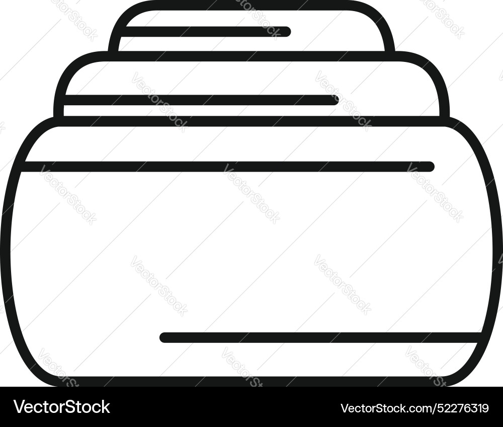Cosmetic cream jar with lid open showing three Cosmetic cream jar with lid open showing three Vector Image