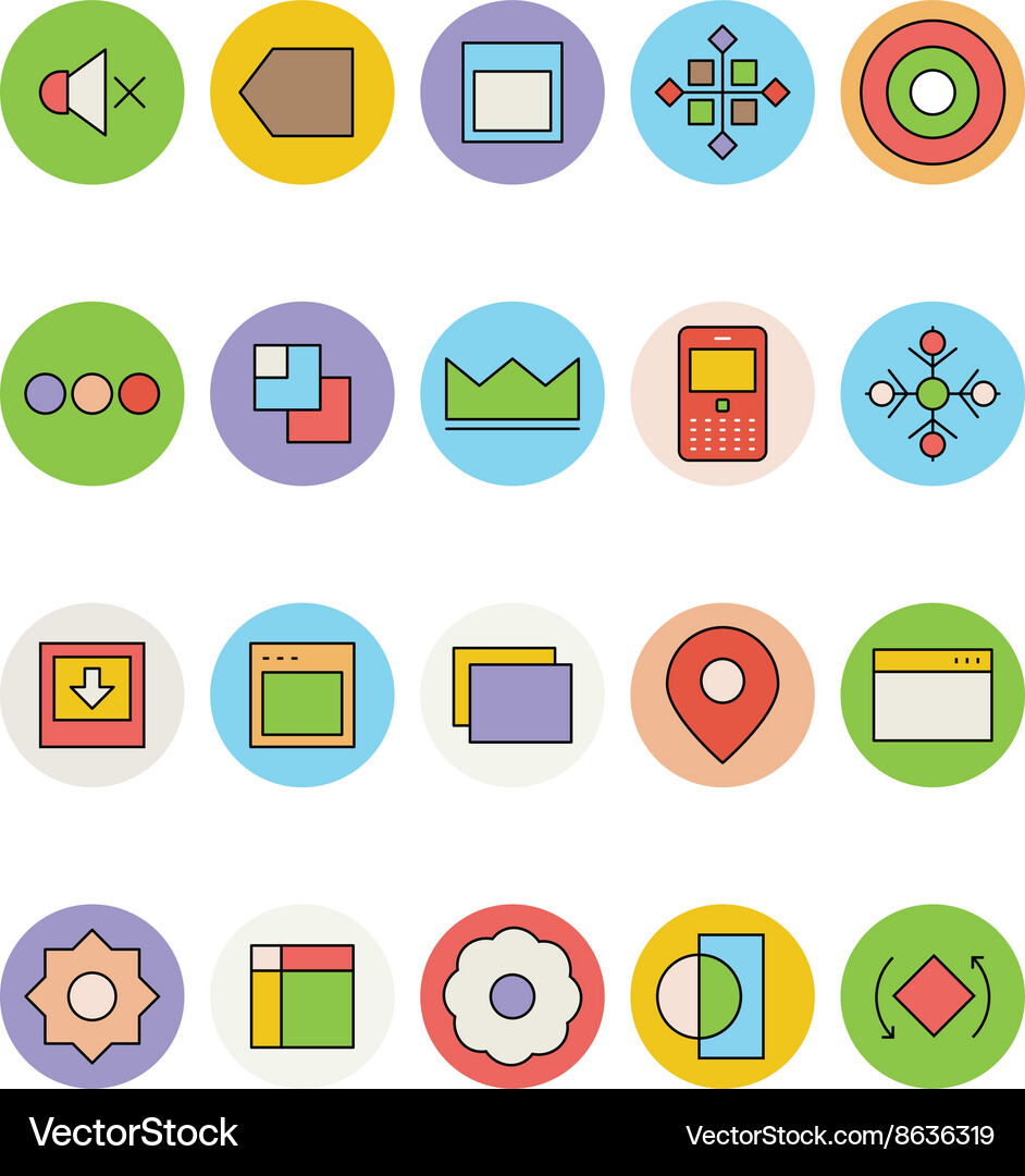 Design and development icons 9 Vector Image