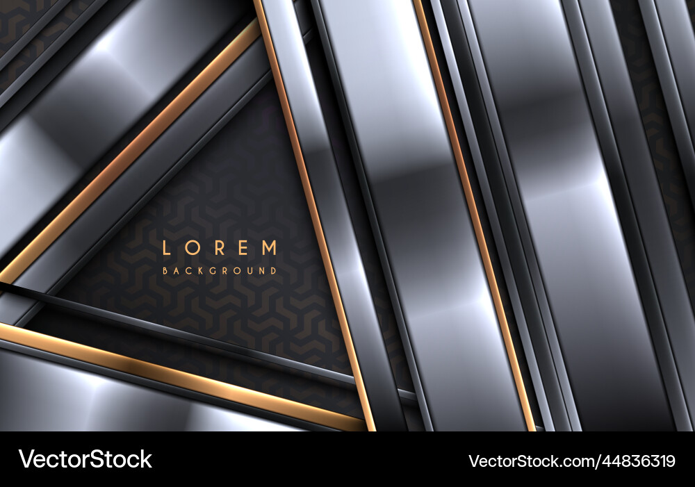 Metallic Abstract Background with Golden Highlight vector image