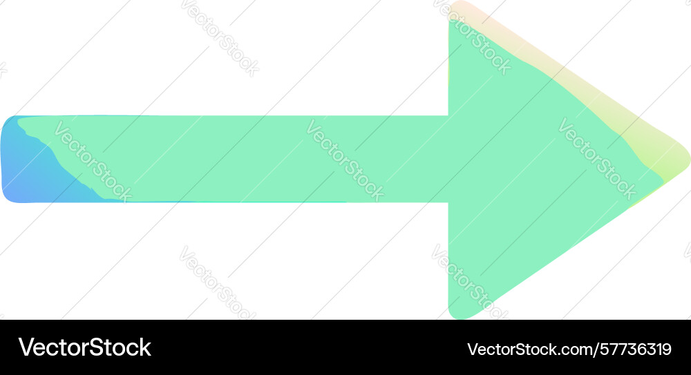 Modern gradient green arrow for dynamic flow vector image