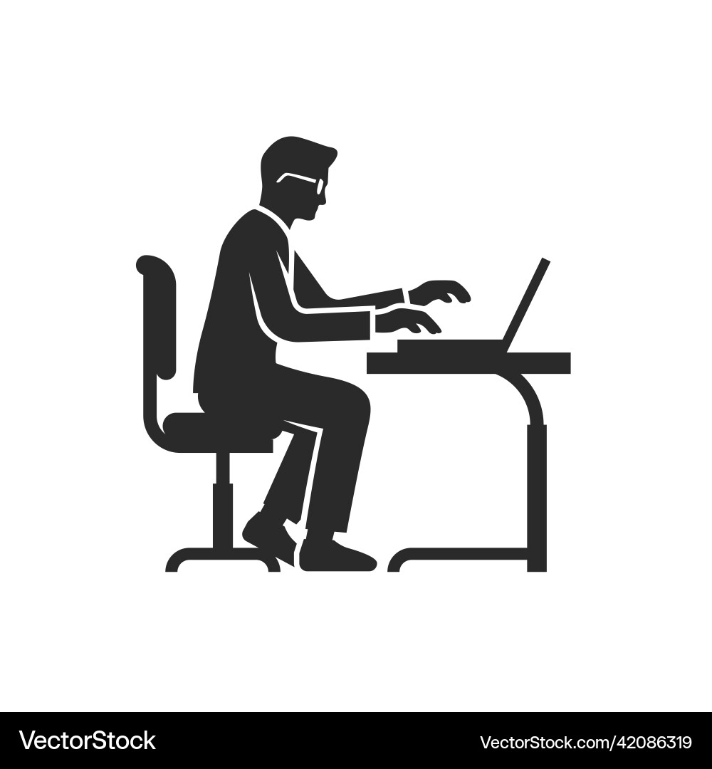 Programmierer arbeiten am Computer vektorbild