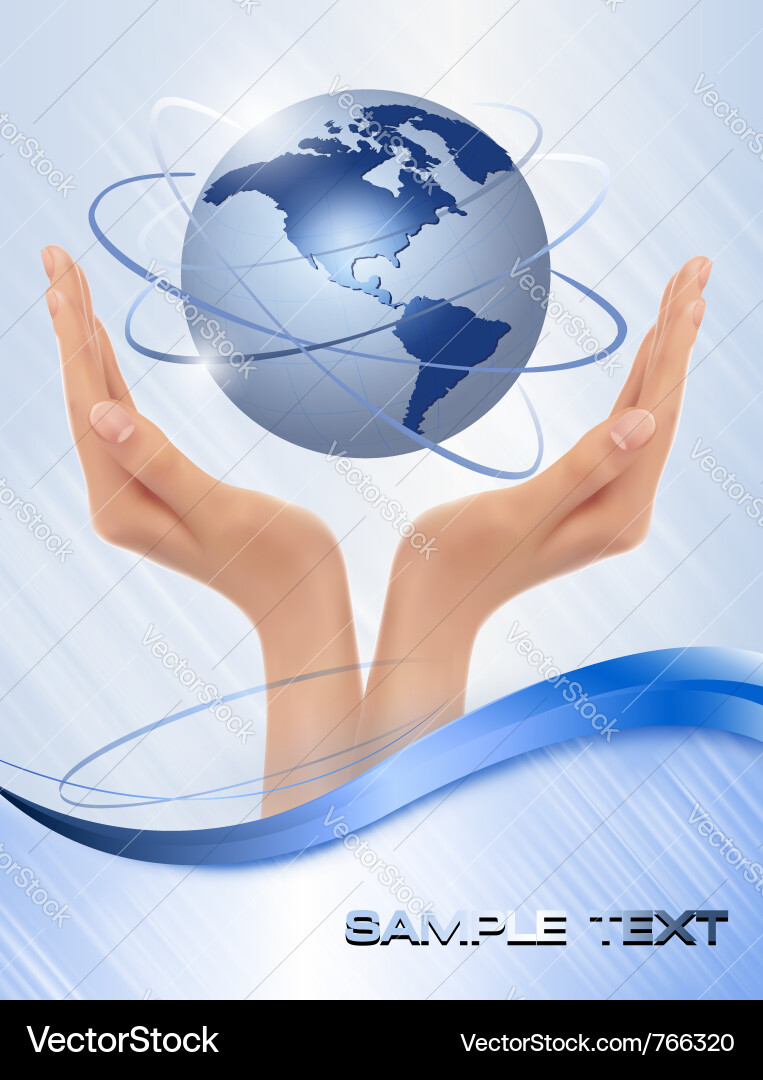Background with hands vector image