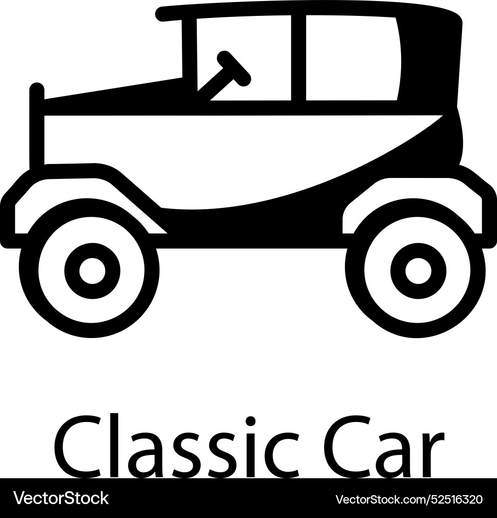 Classic car Royalty Free Vector Image - VectorStock