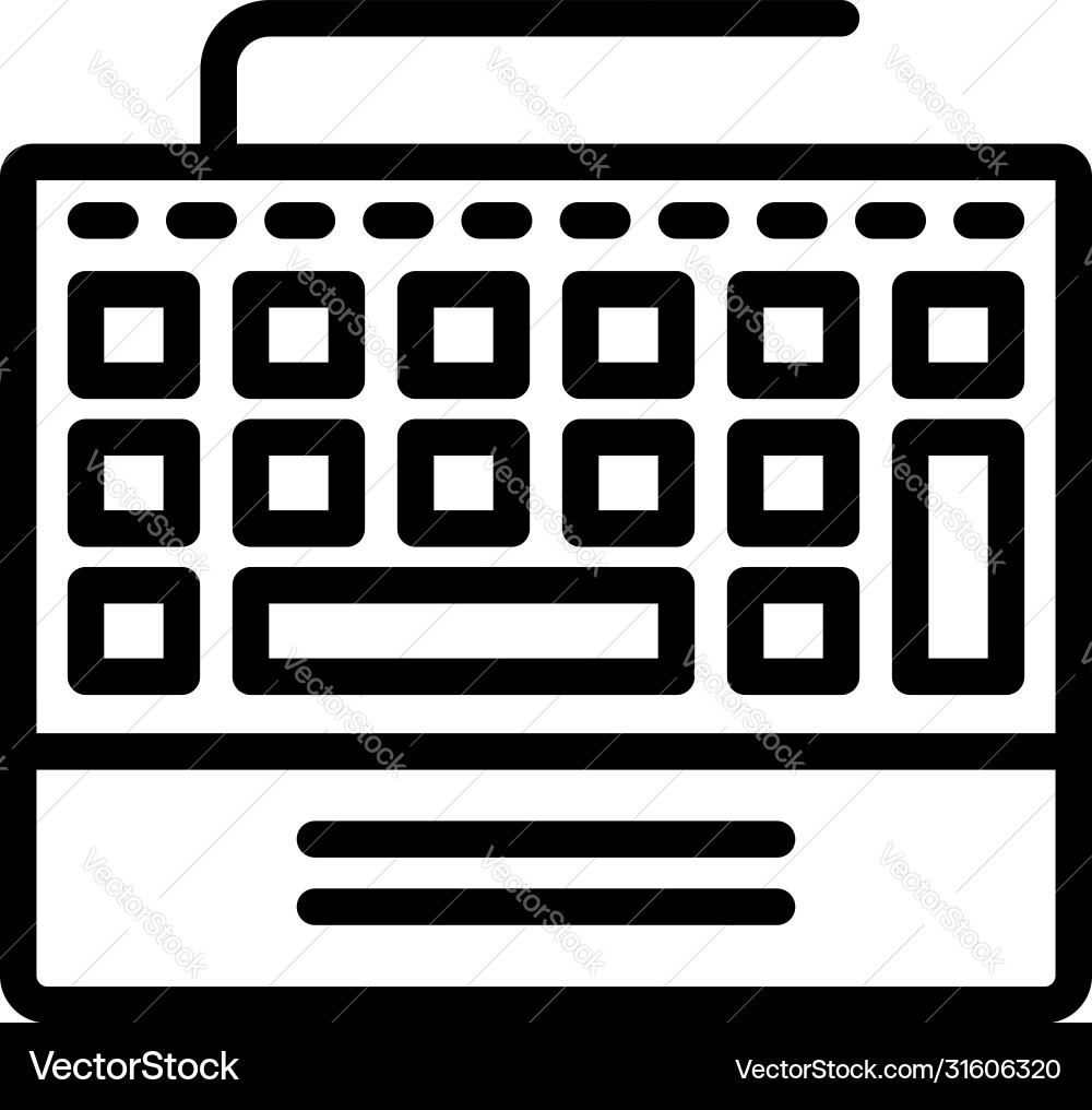 Control keyboard icon outline style Vector Image