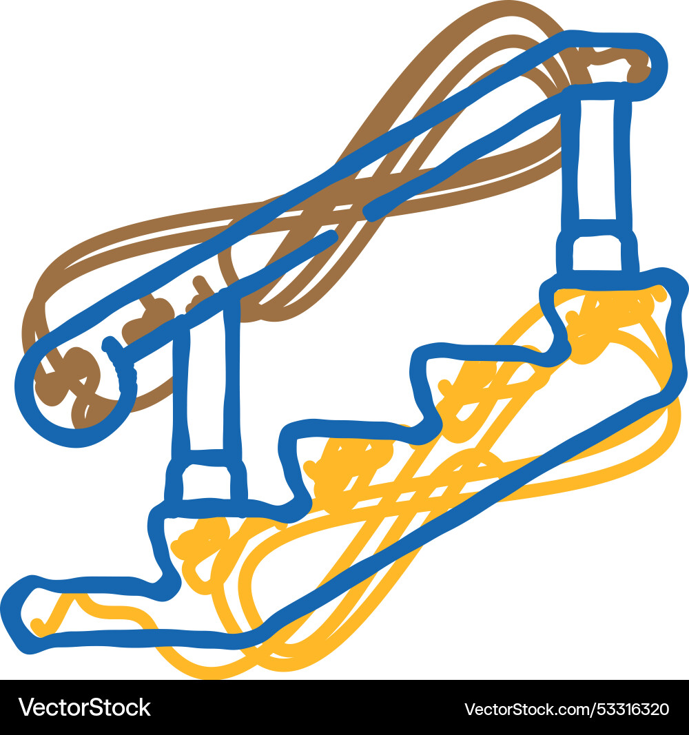 Deck posts and handrails icon doodle Deck posts and handrails icon doodle Vector Image