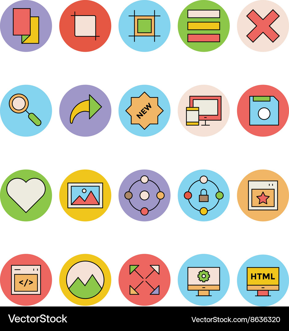 Design and development icons 10 Vector Image