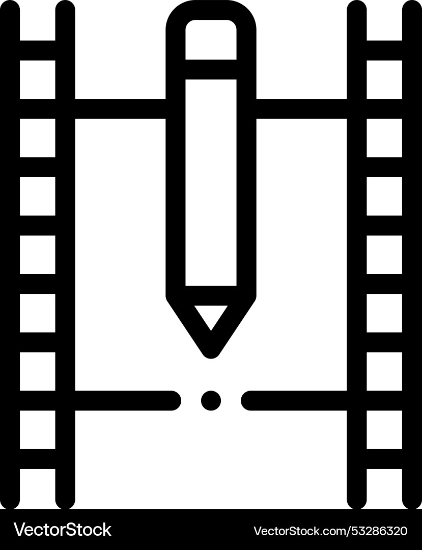 Editor icon thin linear style design isolated Editor icon thin linear style design isolated vector image