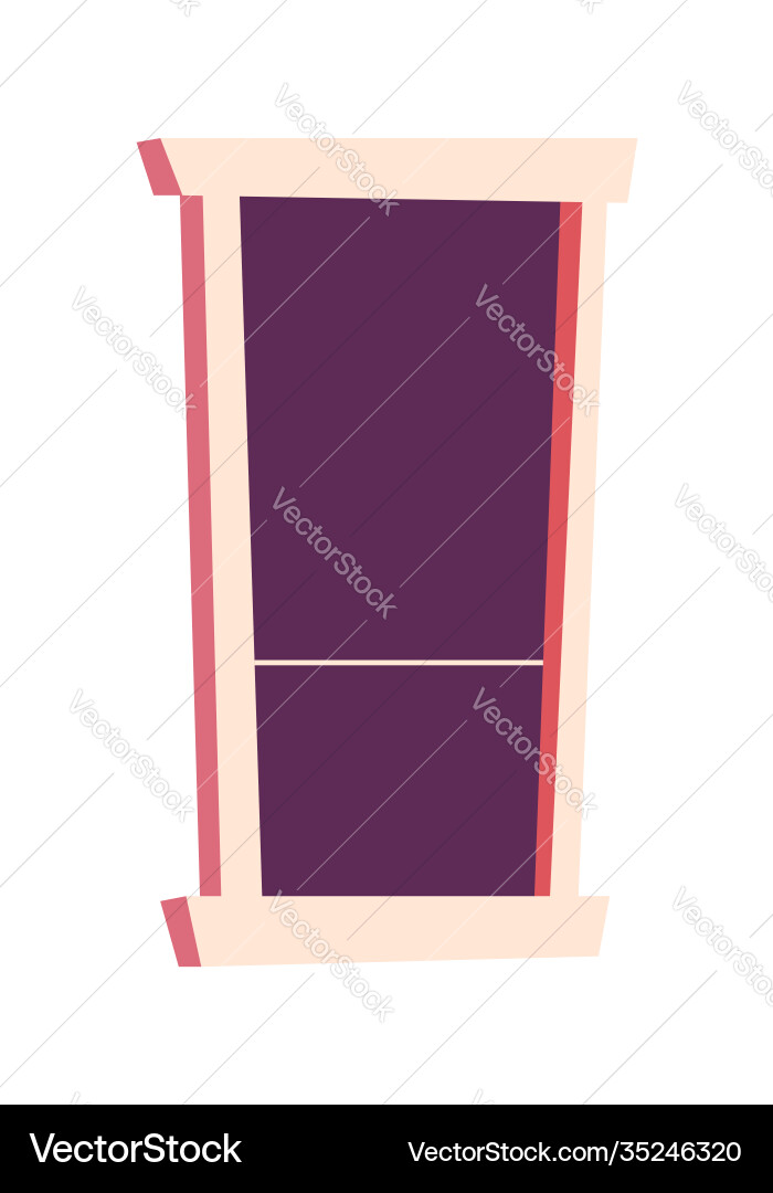 Rectangular window icon architecture element vector image