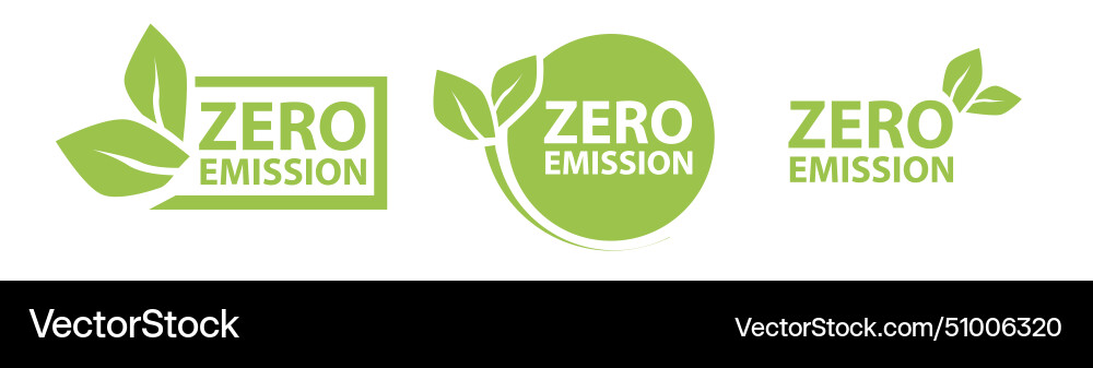 Zero emission net icon co2 net-zero Zero emission net icon co2 net-zero vector image