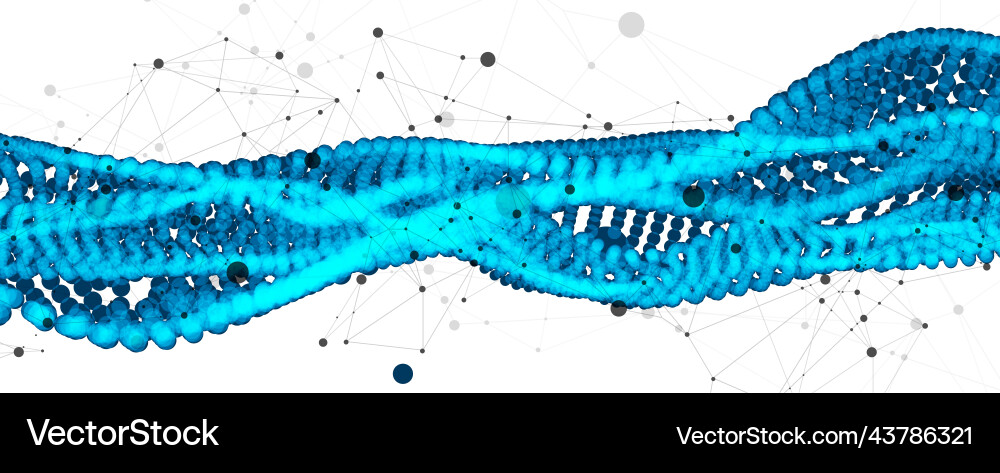 Abstract background particles dynamic flow Vector Image