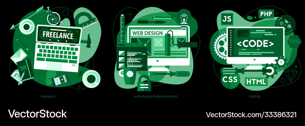 Coding programming scripting and development Coding programming scripting and development Vector Image
