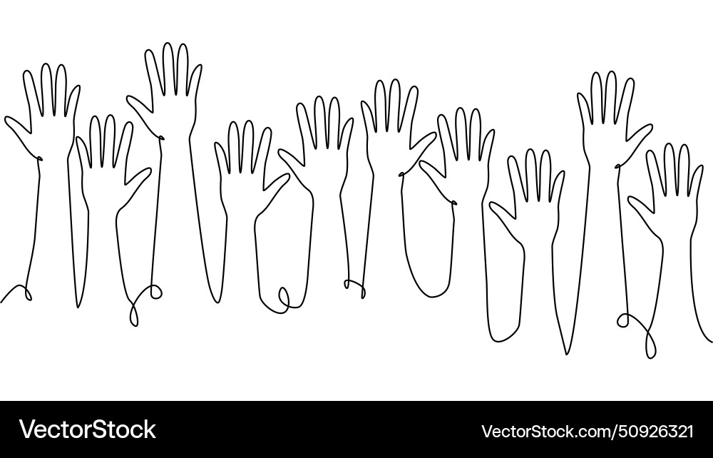 Continuous single line drawing of a group Continuous single line drawing of a group vector image