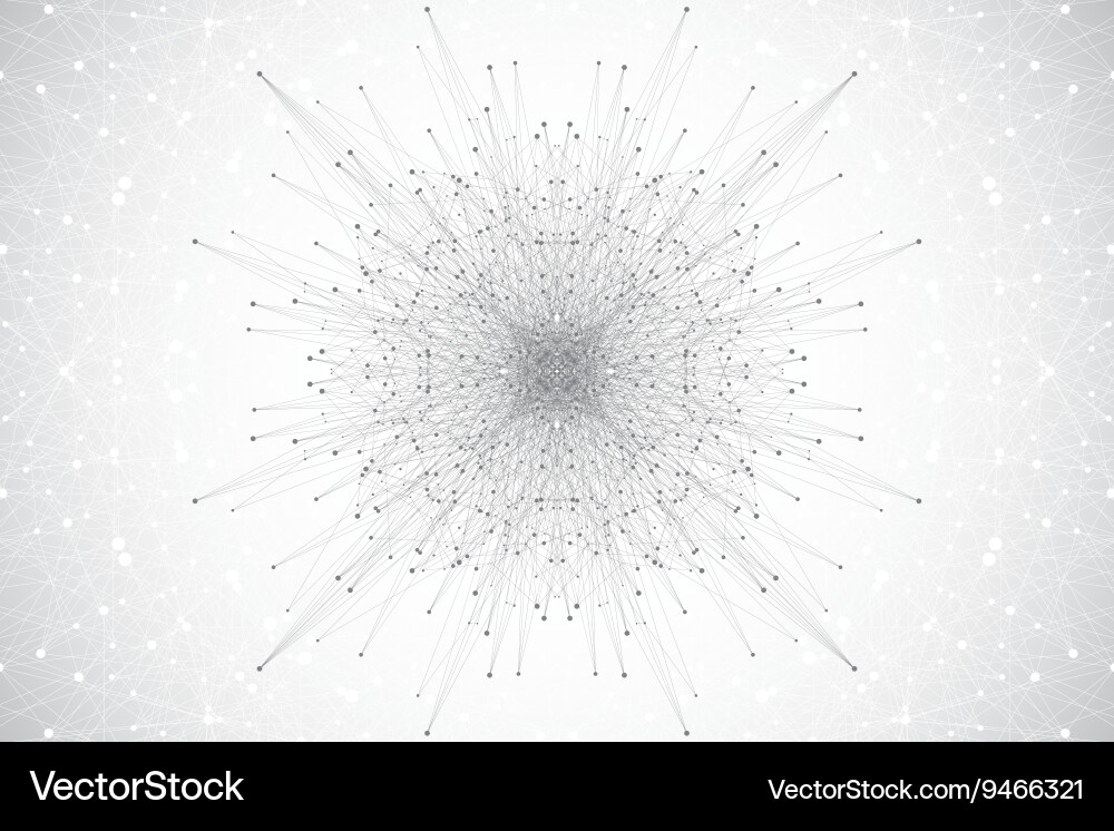Geometric abstract background with connected line Vector Image