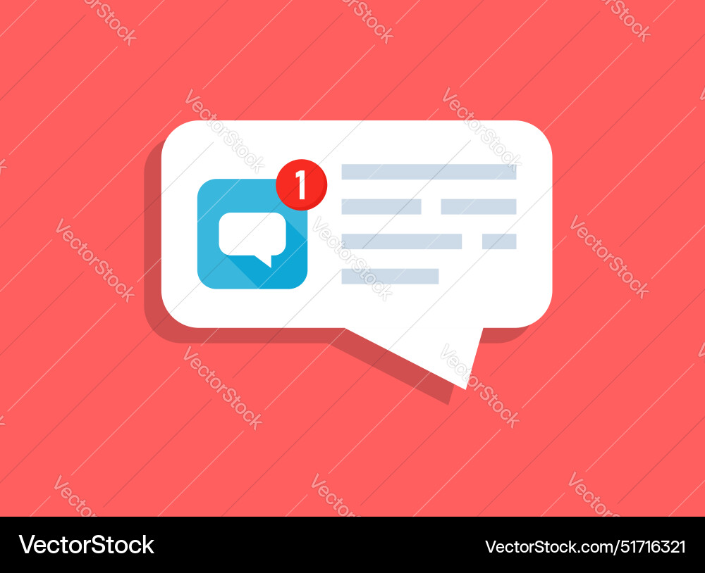 New message icon in flat style incoming inbox vector image