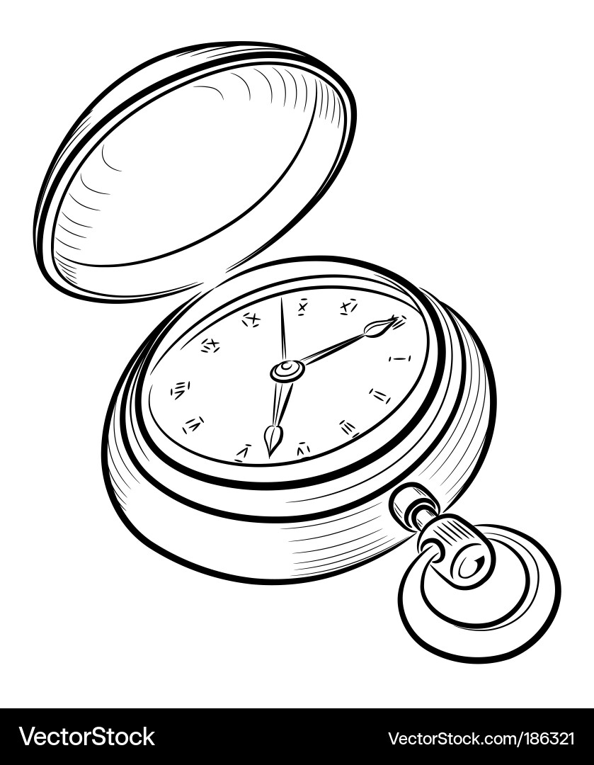 Retro clock Vector Image