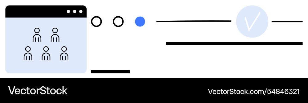 Team collaboration interface with user profiles Vector Image