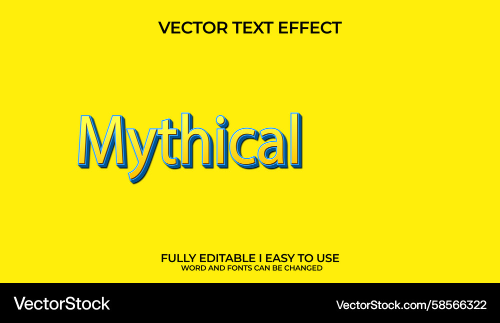 3D Text Effect - Editable Vector Image