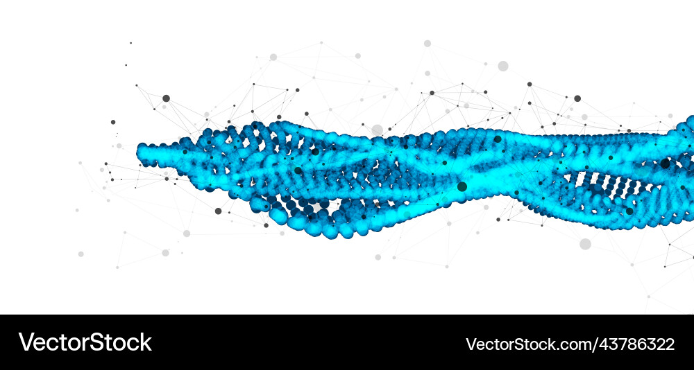 Abstract background particles dynamic flow Vector Image