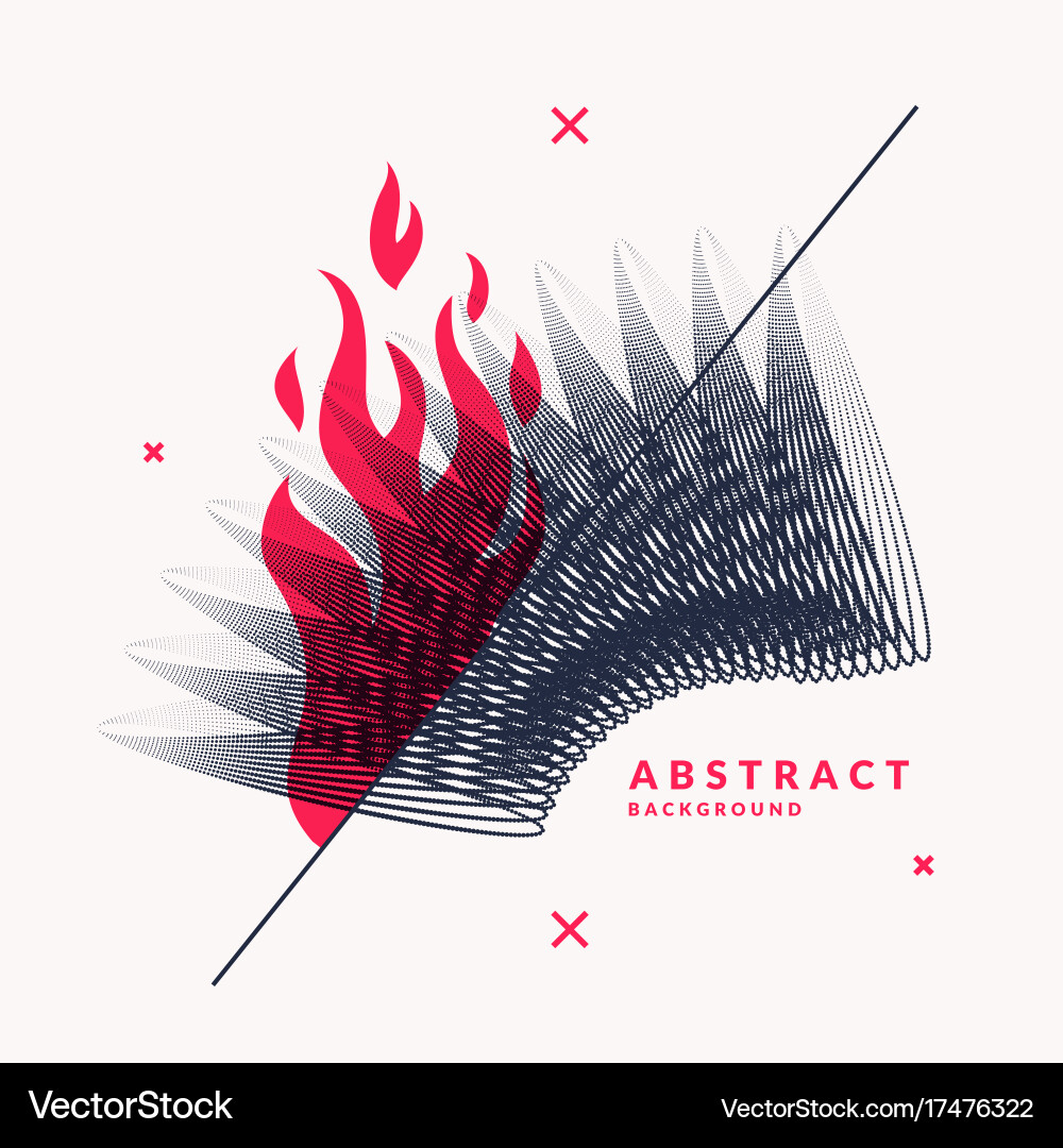 Abstract background with dynamic waves vector image