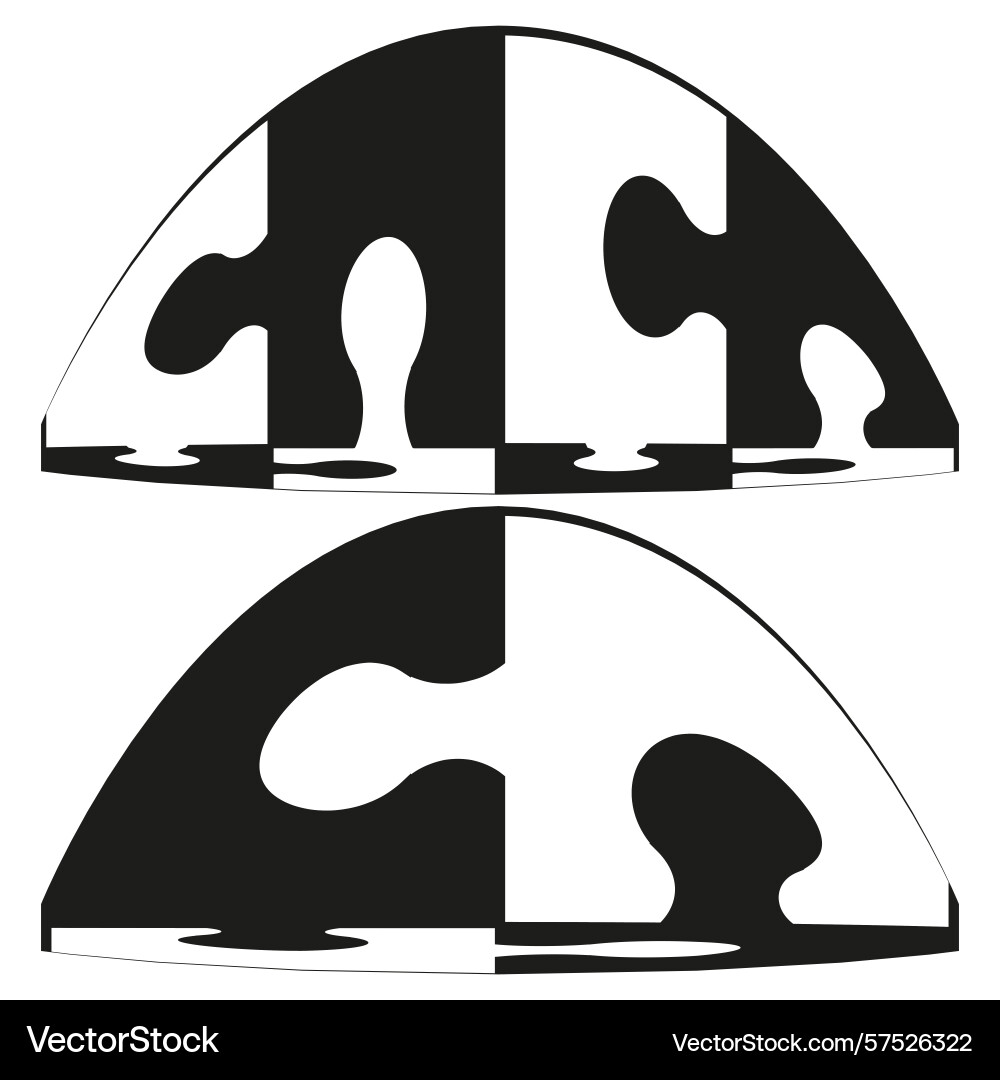 Abstract semicircle shape monochrome pattern vector image