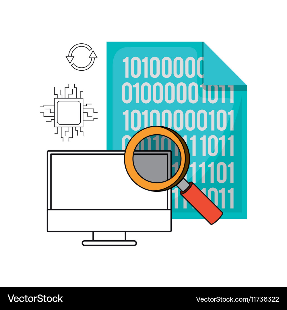 Big data related icons image Vector Image