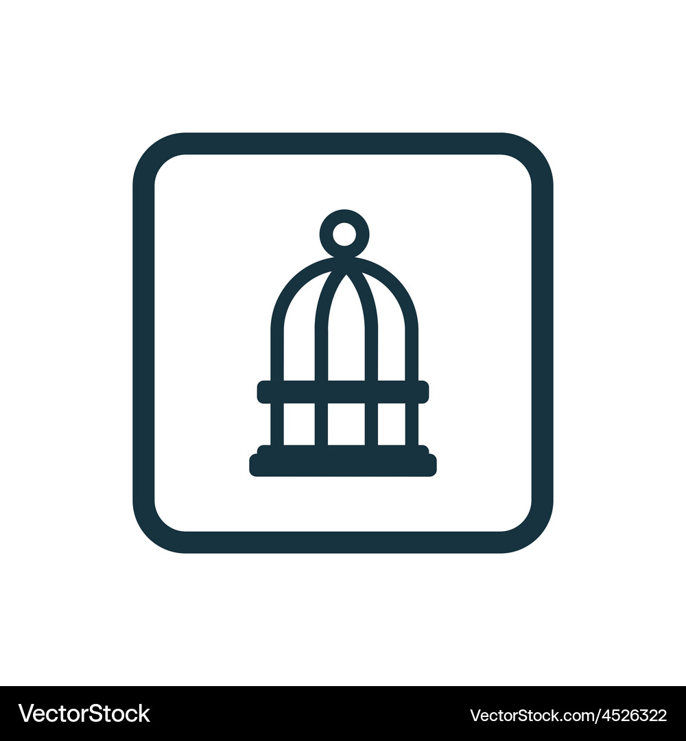 Bird cell icon rounded squares button Vector Image