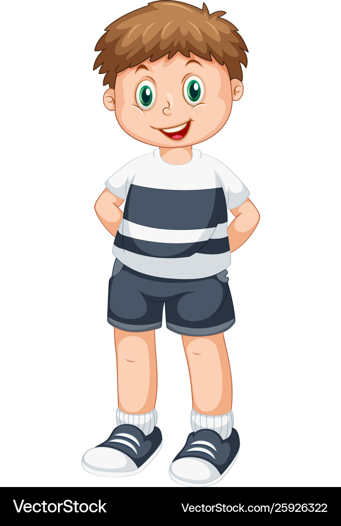 Cheerful Boy Character Royalty Free Vector Image