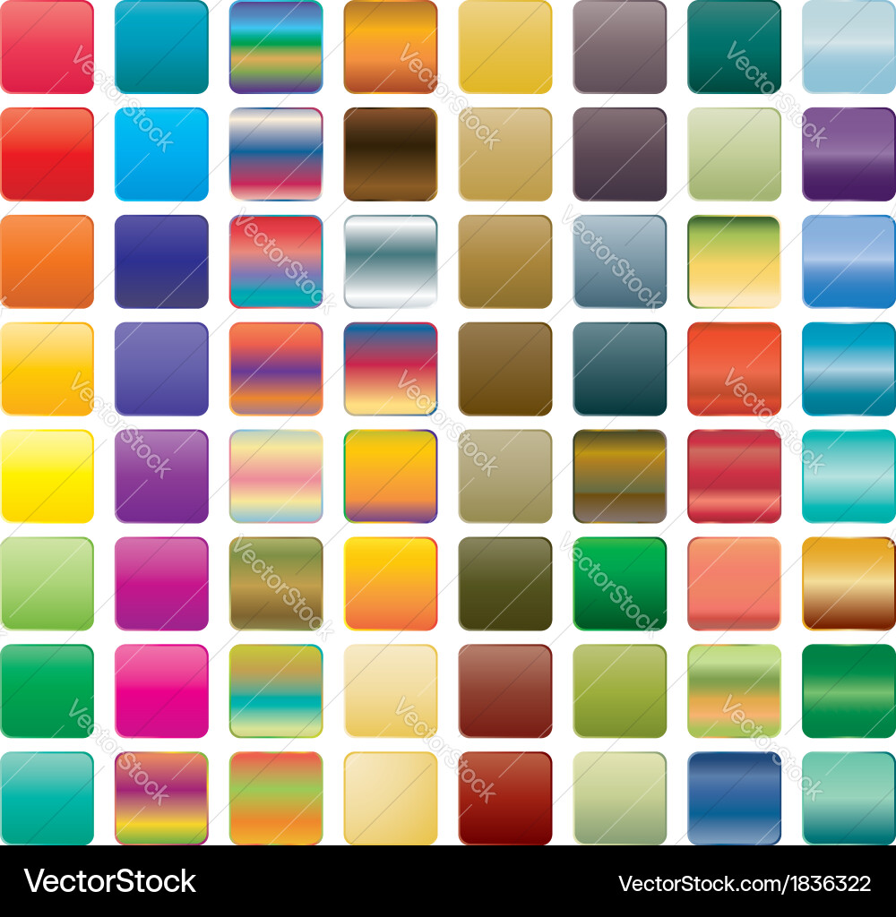 Gradient Button Collection Vector Image