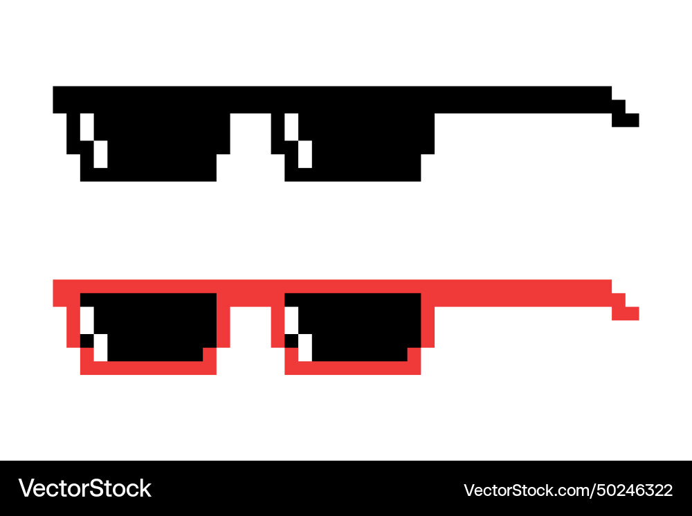 Pixel Boss Brillen-Symbol in 8 Bit Retro Pixel Boss Brillen-Symbol in 8 Bit Retro vektorbild