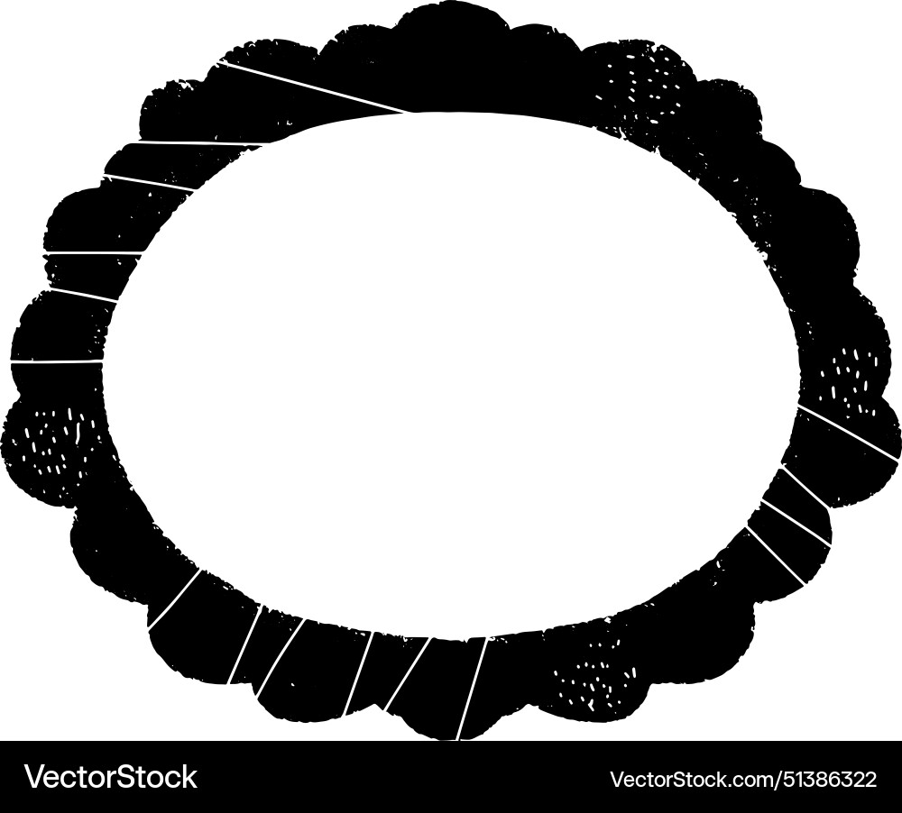 Wavy texture frame black element Wavy texture frame black element vector image