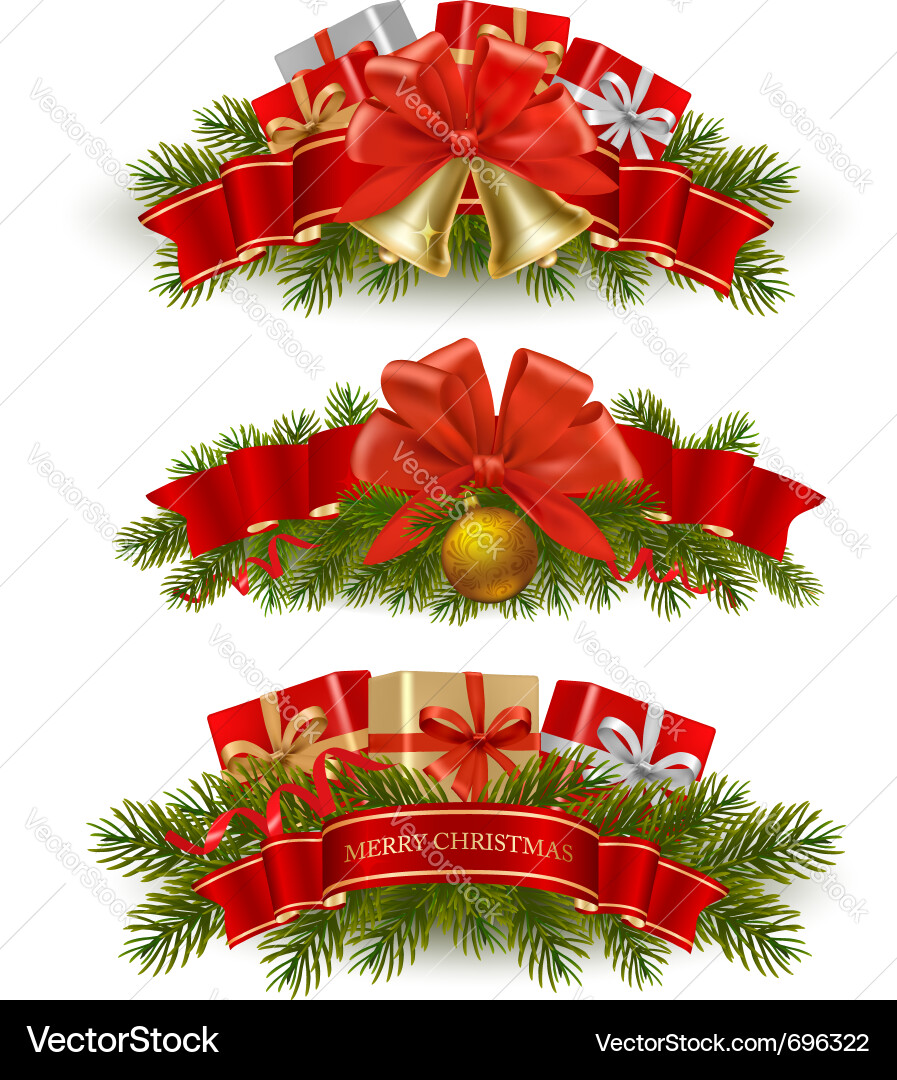 Weihnachten Pine Banner Vektorbild