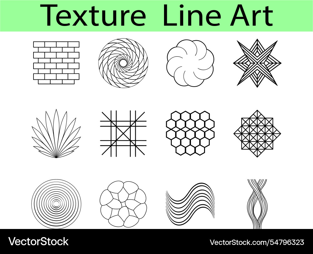 Abstract texture line art geometric patterns shap vector image