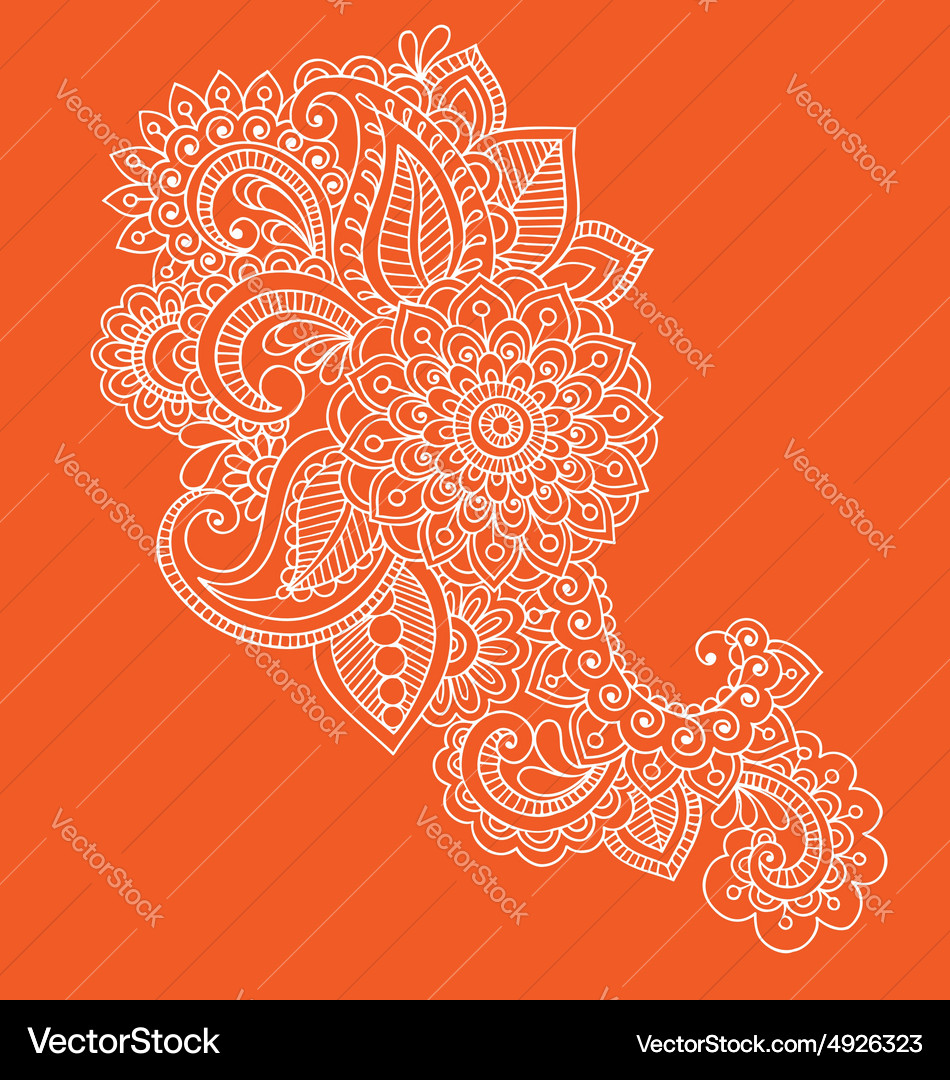 Floral doodles Royalty Free Vector Image - VectorStock