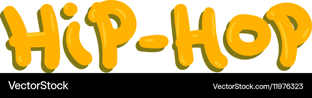 Hip-hop text Royalty Free Vector Image - VectorStock