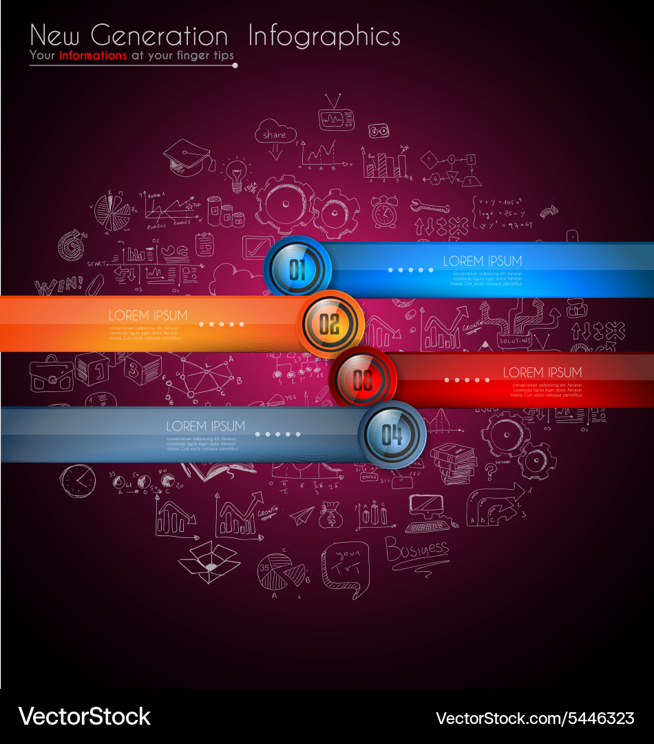 Infographics modern template to classify data vector image