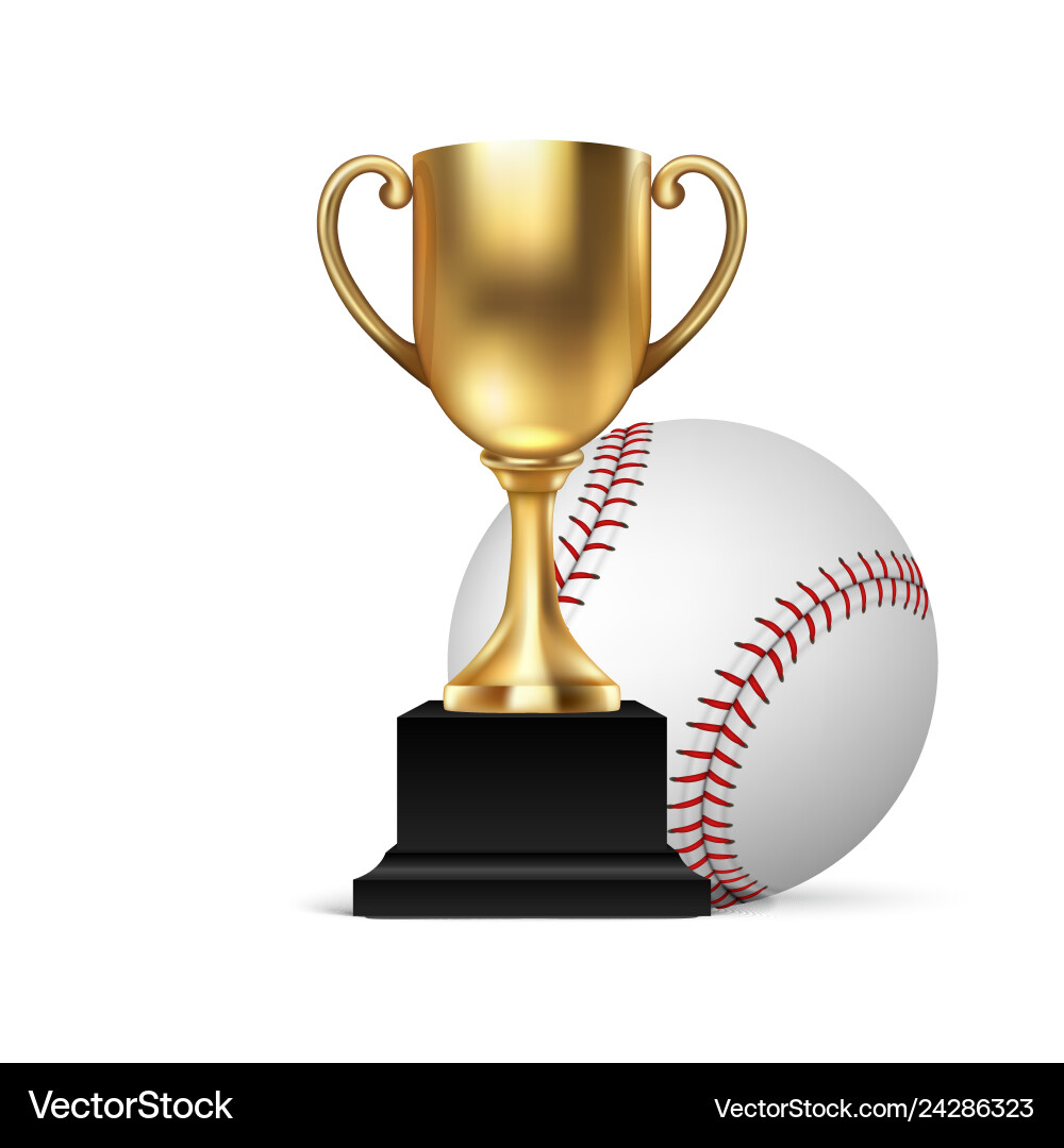 Realistic 3d blank golden champion cup icon Realistic 3d blank golden champion cup icon vector image