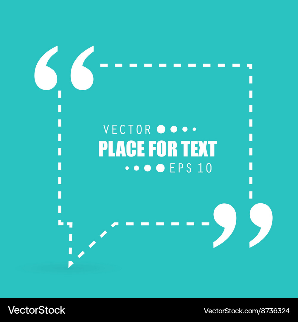 Abstract concept empty speech square quote Vector Image