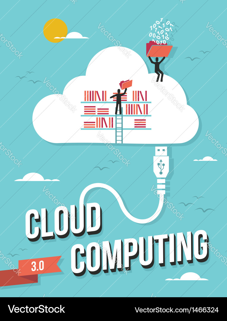 Cloud Technology Advancement vector image