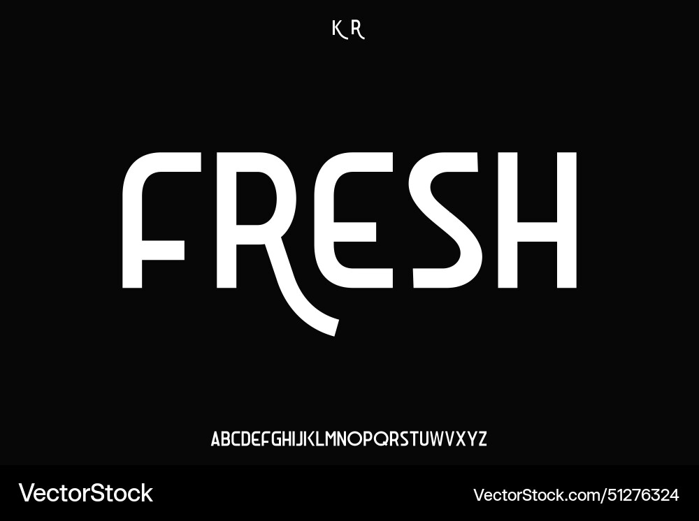 Display alphabet font suitable for headline Vector Image