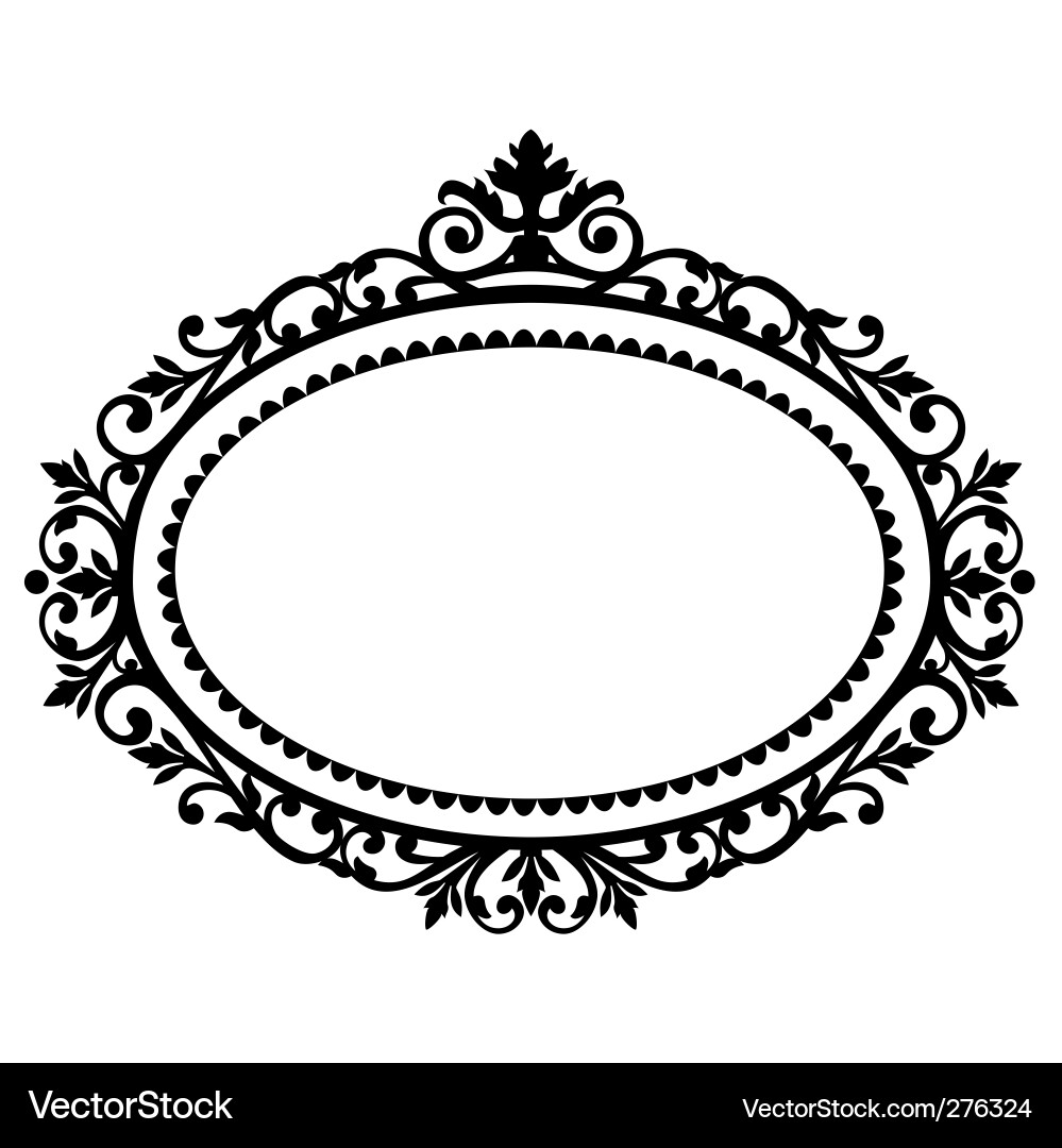 Elegant Black Ornate Frame vector image