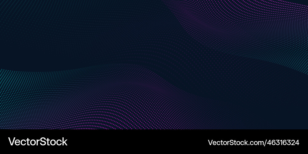 Futuristic Particle Wave Background vector image