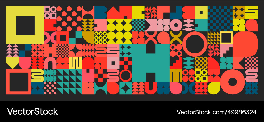Geometric texture with simple shapes symbols Geometric texture with simple shapes symbols vector image
