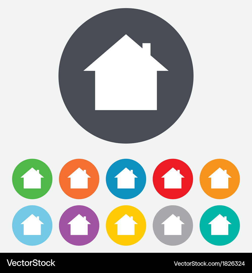 Home sign icon main page button navigation Vector Image