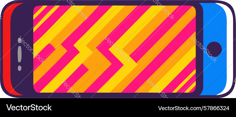 Horizontal smartphone with smooth gradient screen Vector Image