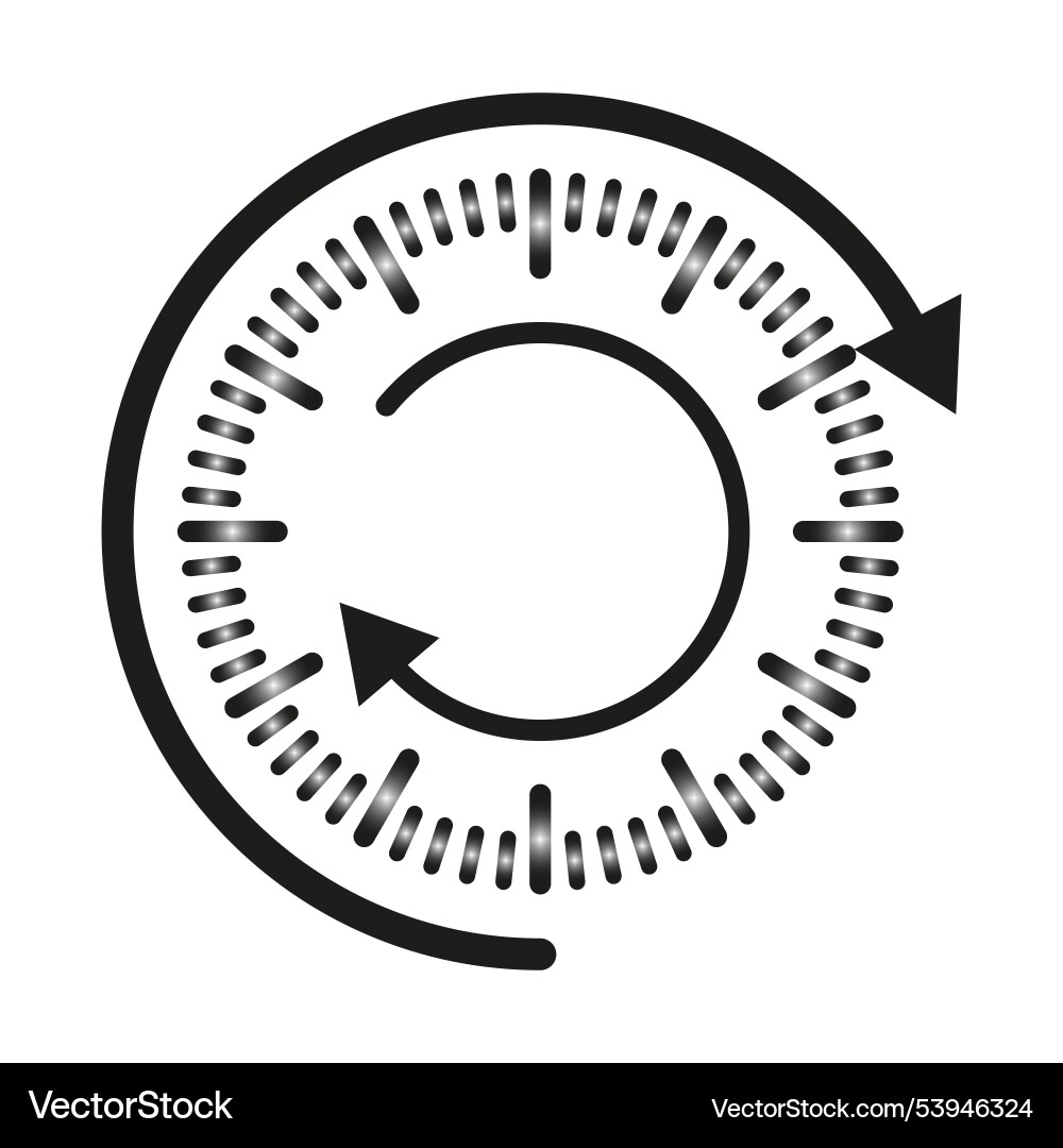 Kreisförmige Timer-Symbolpfeile bilden eine Schleife Kreisförmige Timer-Symbolpfeile bilden eine Schleife vektorbild