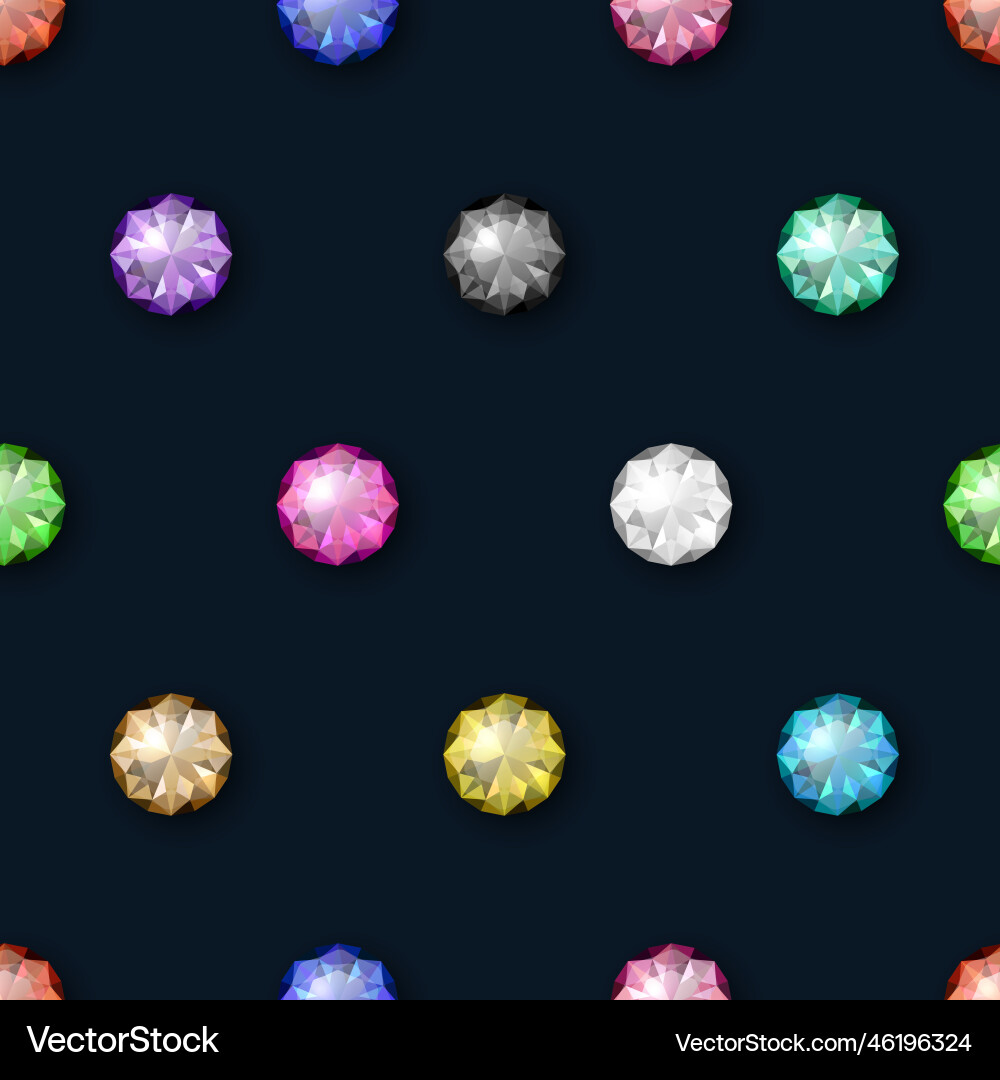 Seamless pattern with multi colored 3d vector image