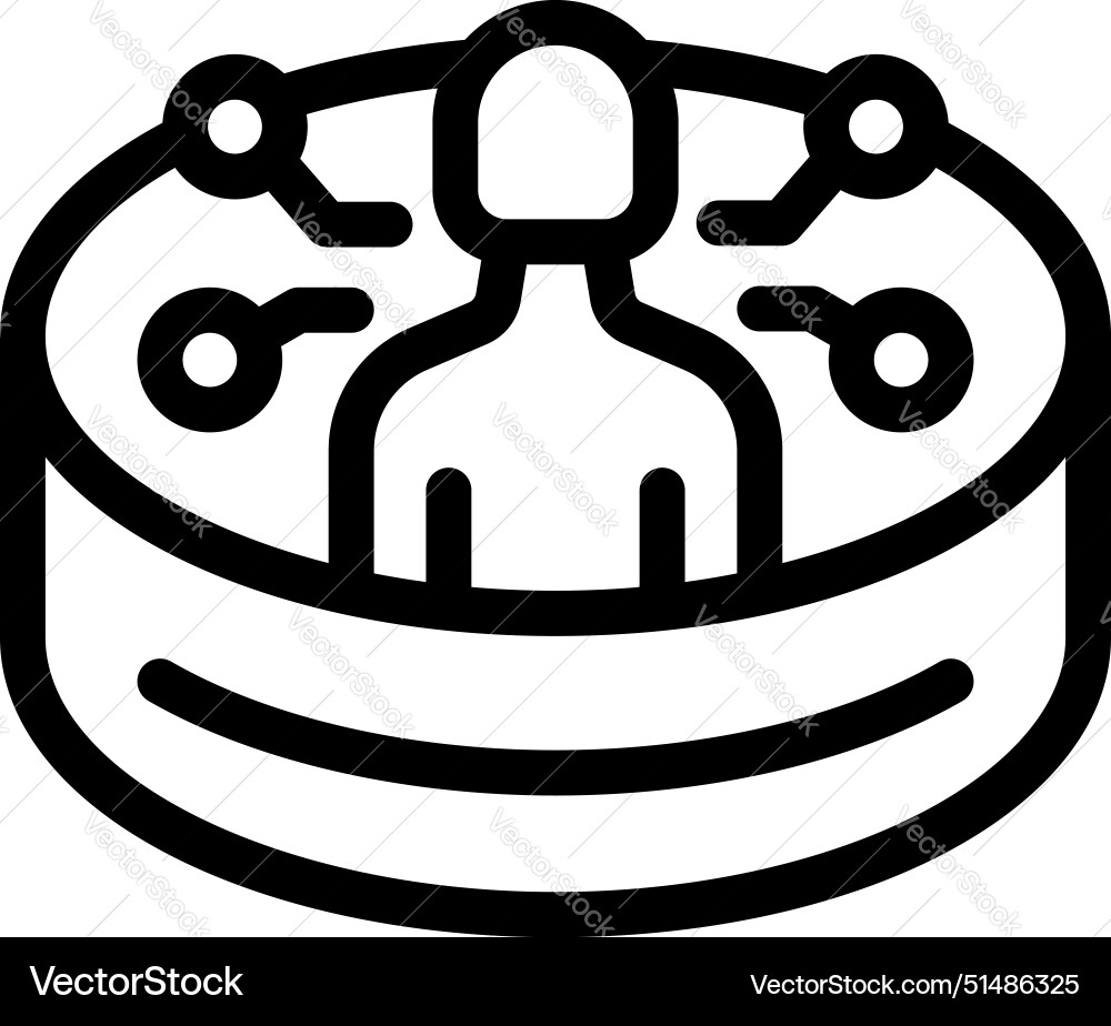 Artificial intelligence and automation icon Artificial intelligence and automation icon vector image