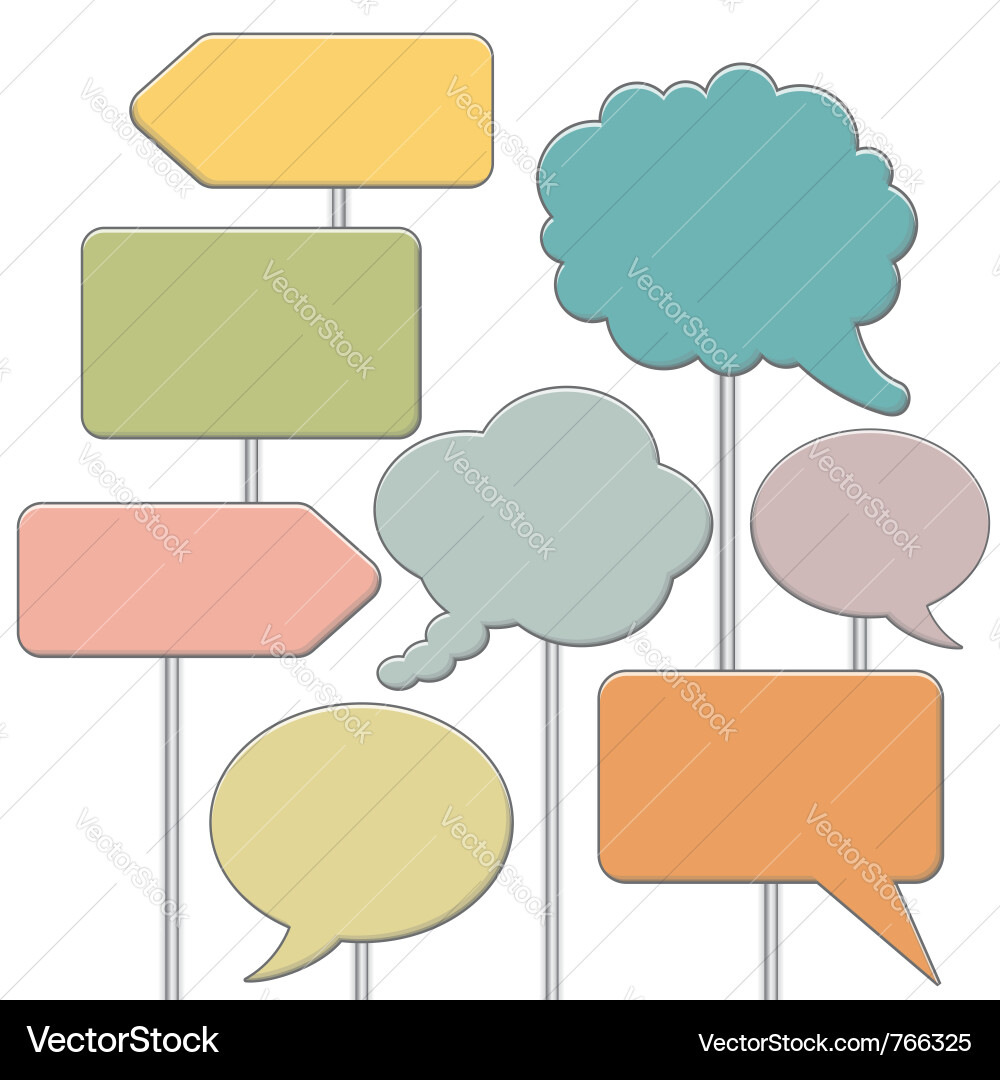 Colorful Speech Bubbles Vector Image